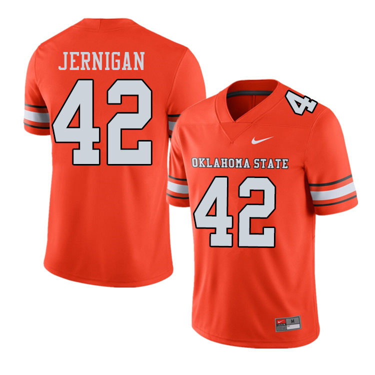 Men #42 Jayden Jernigan Oklahoma State Cowboys College Football Jerseys Sale-Alternate Orange - Click Image to Close